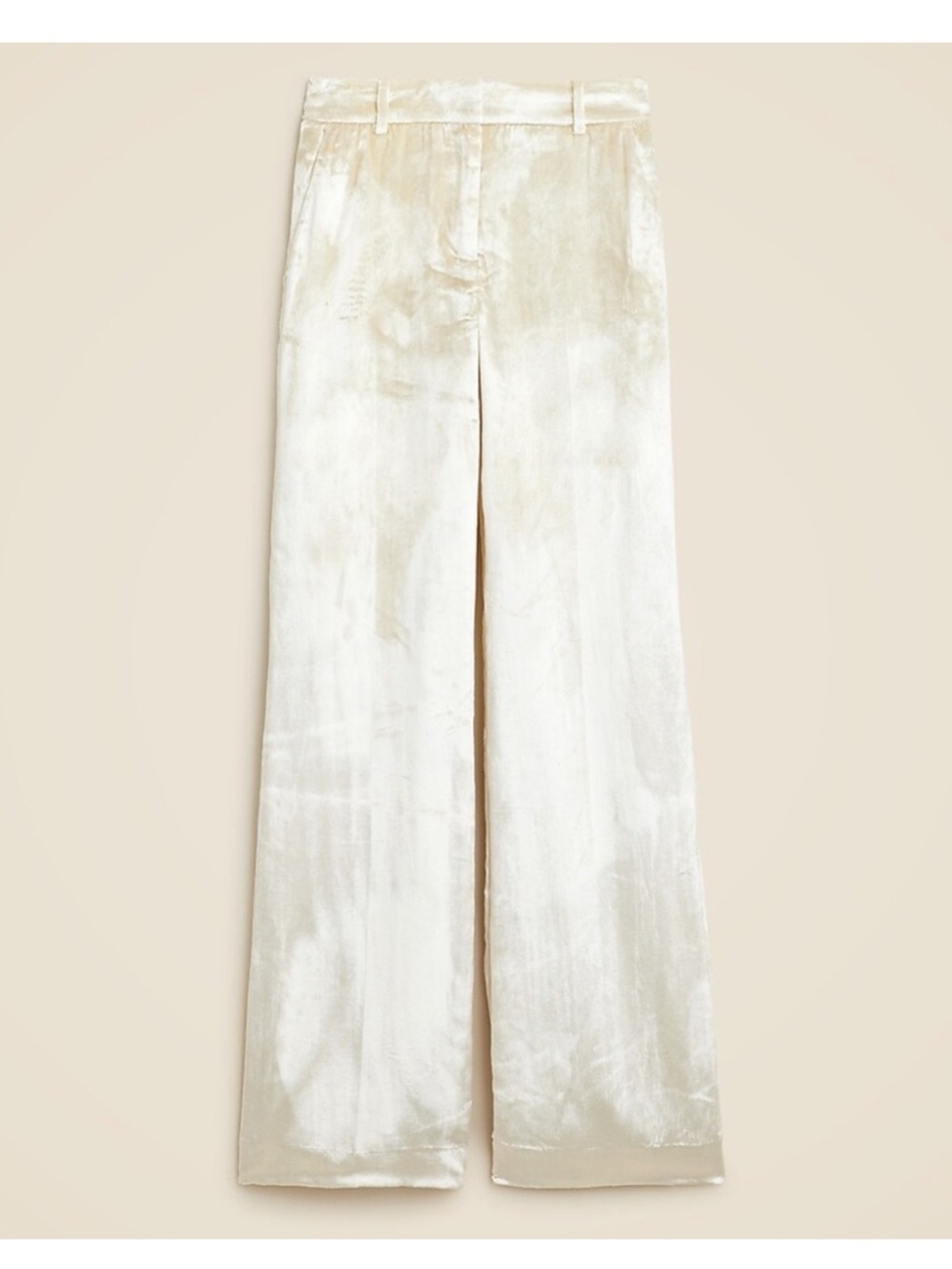 J. Crew Carolina Pant in Cream Drapey Velvet